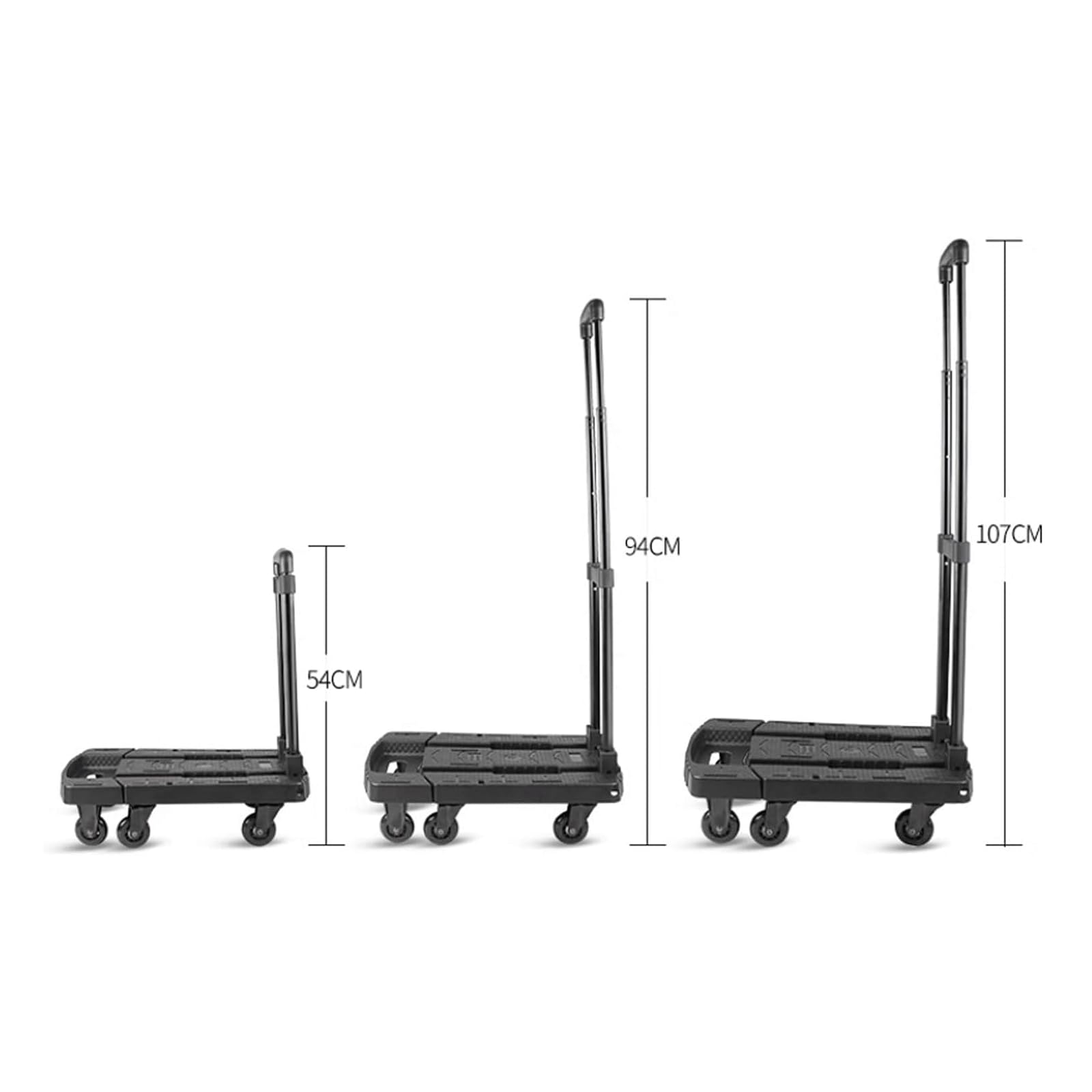 Platform Truck Platform Truck Adjustable Height Flat Handtruck Metal Folding Push Cart Load 440lbs Moving Dolly Cart Portable Flatbed Cart Reliable