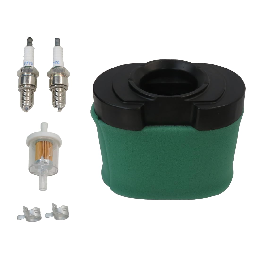 Air Filter Kit, with Fuel Filter Spark Plug Clamps For Bad Boy Zero Turn Mower For MZ & ZT Engine Lawn Mower