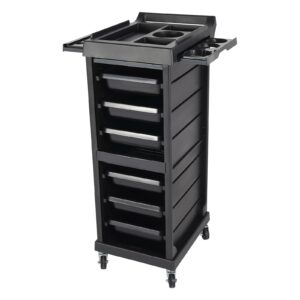 Salon Beauty Rolling Trolley Cart, 7 Tiers Hair Salon Storage Cabinet Barber Organizer Tool Hair Salon Beauty Cart Free Standing Rolling Cart with 4 Universal Wheels