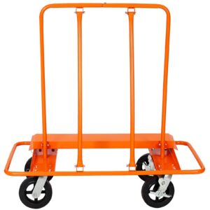 Heavy Duty Drywall Sheet Cart & Panel Dolly 2400lbs Load Capacity,Panel Service cart,8" Black Mold-On Rubber Wheels