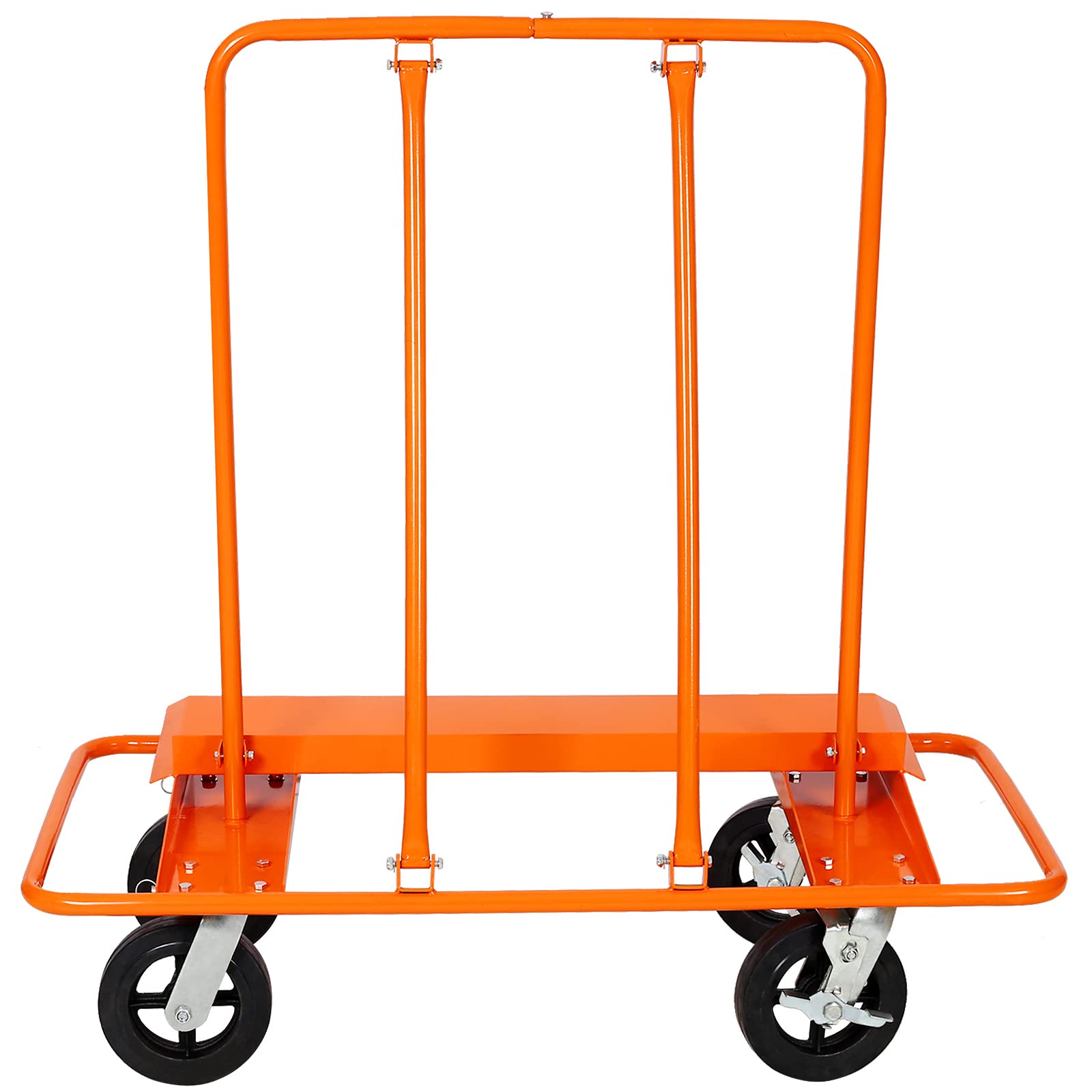 Heavy Duty Drywall Sheet Cart & Panel Dolly 2400lbs Load Capacity,Panel Service cart,8" Black Mold-On Rubber Wheels