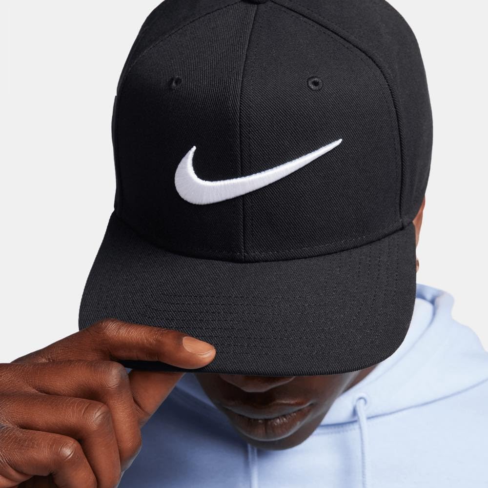 Nike Sportswear Pro Swoosh Snapback Cap Hat (US, Alpha, Medium, Large, Black)