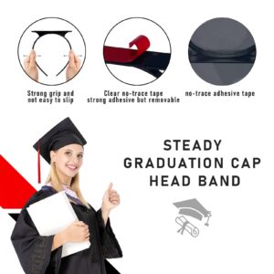 KHG Graduation Cap Headband, Grad Cap Headband Insert, Secure Holder Accessory for Graduation Cap and Hairstyles, Essential Gift for Graduates, Fixed