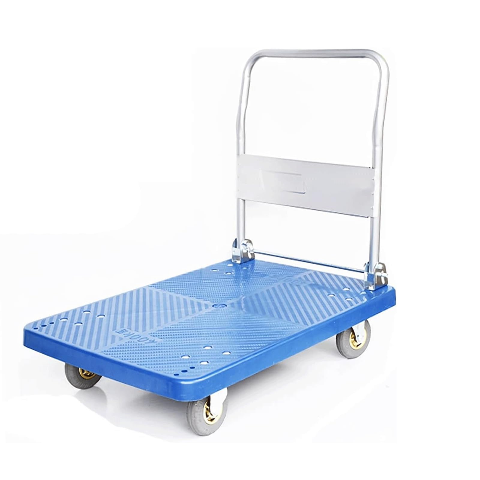 Platform Truck Platform Truck Metal Handle Flat Handtruck with 4 Wheels Flatbed Cart Load 660lbs Flatbed Cart Portable Platform Hand Truck Reliable