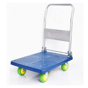 Platform Truck Platform Truck Metal Handle Flat Handtruck with 4 Wheels Flatbed Cart Load 660lbs Flatbed Cart Portable Platform Hand Truck Reliable