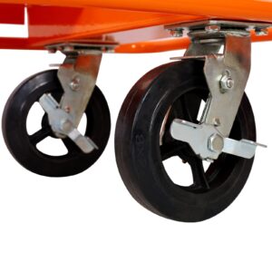 Heavy Duty Drywall Sheet Cart & Panel Dolly 2400lbs Load Capacity,Panel Service cart,8" Black Mold-On Rubber Wheels