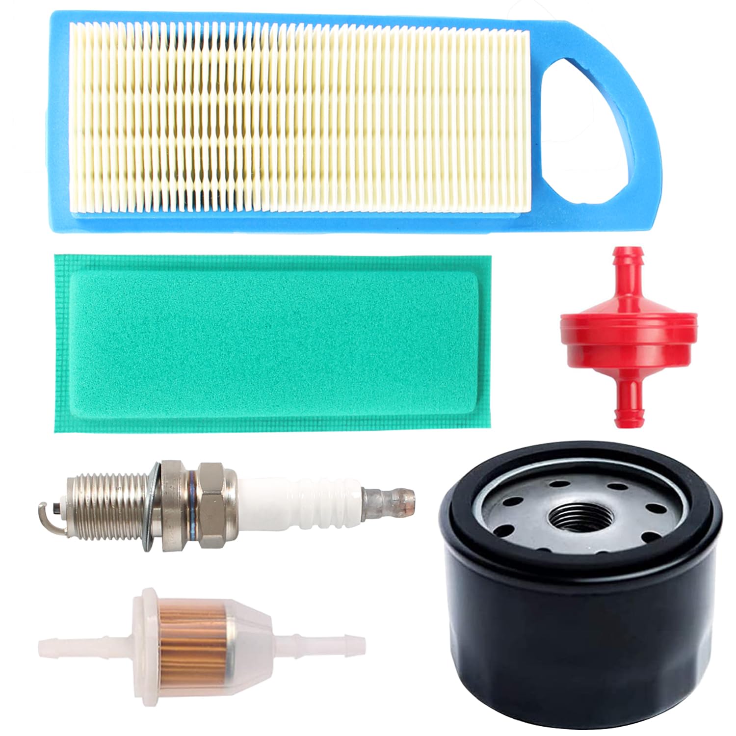 Air Filter Oil Filter Tune Up Kit for Troy-Bilt 13AN77KS011 13AN77KS066 13WN77KS011 13WN77KS211 13AO77TG766 Bronco Lawn Tractor 17AA5AAG766 Mower