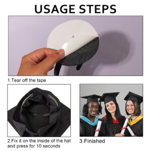 TIMMOKO Graduation Cap Holder Headband Keeps Cap Secure Black Simplicity Headbands Perfect Hair Accessories for Busy Graduates 1PCS