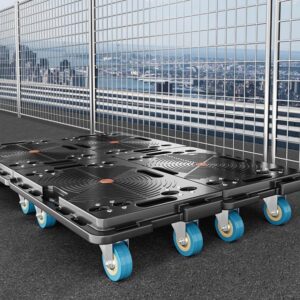 Platform Truck Small Platform Truck Can Be Spliced Flat Handtruck Metal Moving Dolly Cart 23.62 * 15.8in Flatbed Cart Portable Flat Bed Wagon Reliable