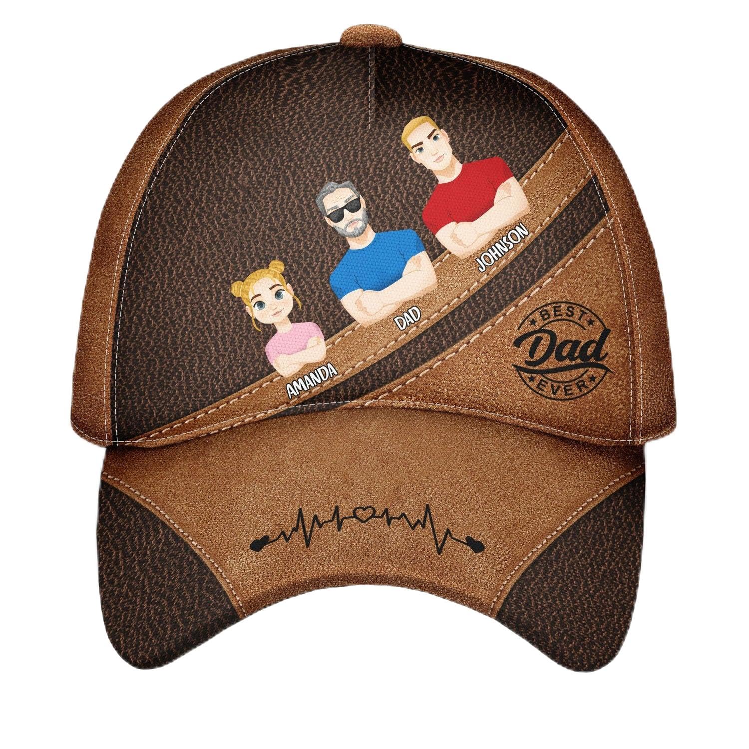 WANDER PRINTS Gifts for Dad - Personalized Classic Cap - Birthday, Loving Gift for Father, Grandfather, Grandpa - Best Dad Ever