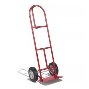 Saranya 18 Shop New Red Cart Hand Truck 660 Lbs Capacity Trolley Heavy Duty Steel with Nose Plate 2 Wheels Industrial Moving Transport Platform Workshops Supermarket 20" L x 19" W x 52" H