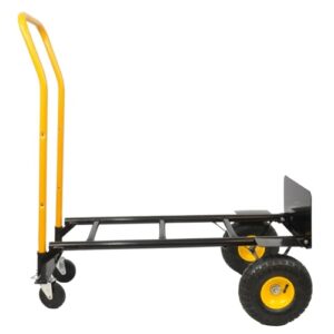 KUMOTOVO Convertible Hand Truck and Push Cart with Swivel Wheels - HT1006BK-YL