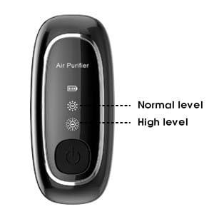 Personal Air Purifier,A10 Portale Air Purifier, Roseplay Necklace Ionizer, Two Gears of Negative Ions Generator, Wearable anywhere for Travel, Airplane, Office, Home,Black