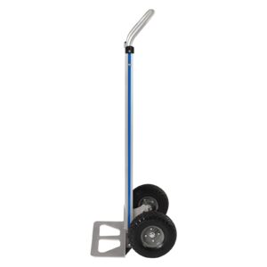 Aluminum Alloy Hand Truck - 500 lbs Capacity Heavy Duty Dolly with Horizontal Loop Handle with 9.8 inch Solid Rubber Tires - for Travel Moving Office (500 lbs)