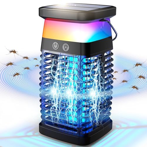 Bug Zapper Outdoor, Rechargeable & Portable Solar Bug Zapper Mosquito Zapper,123456789