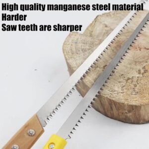 Outdoor Portable Hand Saw, 2024 New 9 Inch Household Garden Small Hand Saw, Rugged Triple Razor Tooth Steel Mini Hand Saw for Camping, Pruning, Backpacking, Survival, Gardening(Wooden 1pcs)