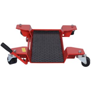 Yone jx je Motorcycle Center Stand Move Dolly with 360 Degree Casters, Motorcycle Scooter Mover 500lbs for Workshop, Home Garage, Red