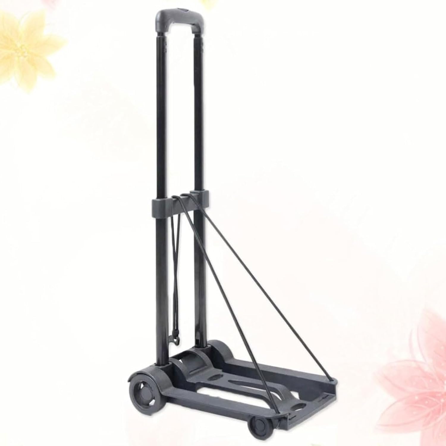 Platform Truck Platform Truck with 4 Wheels Flatbed Cart Metal Flat Handtruck 44cm *23.3cm Folding Push Cart Load 160lbs Moving Dolly Cart Reliable