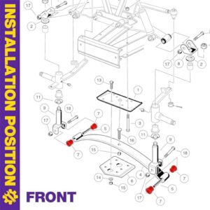 Qsvbeeqj Cart Front & Rear Leaf Spring Bushing Kit for 1981-Up 1012303 1015583 Bushing & Sleeve Kit Cart Front and Rear Leaf Spring Bushing Kit