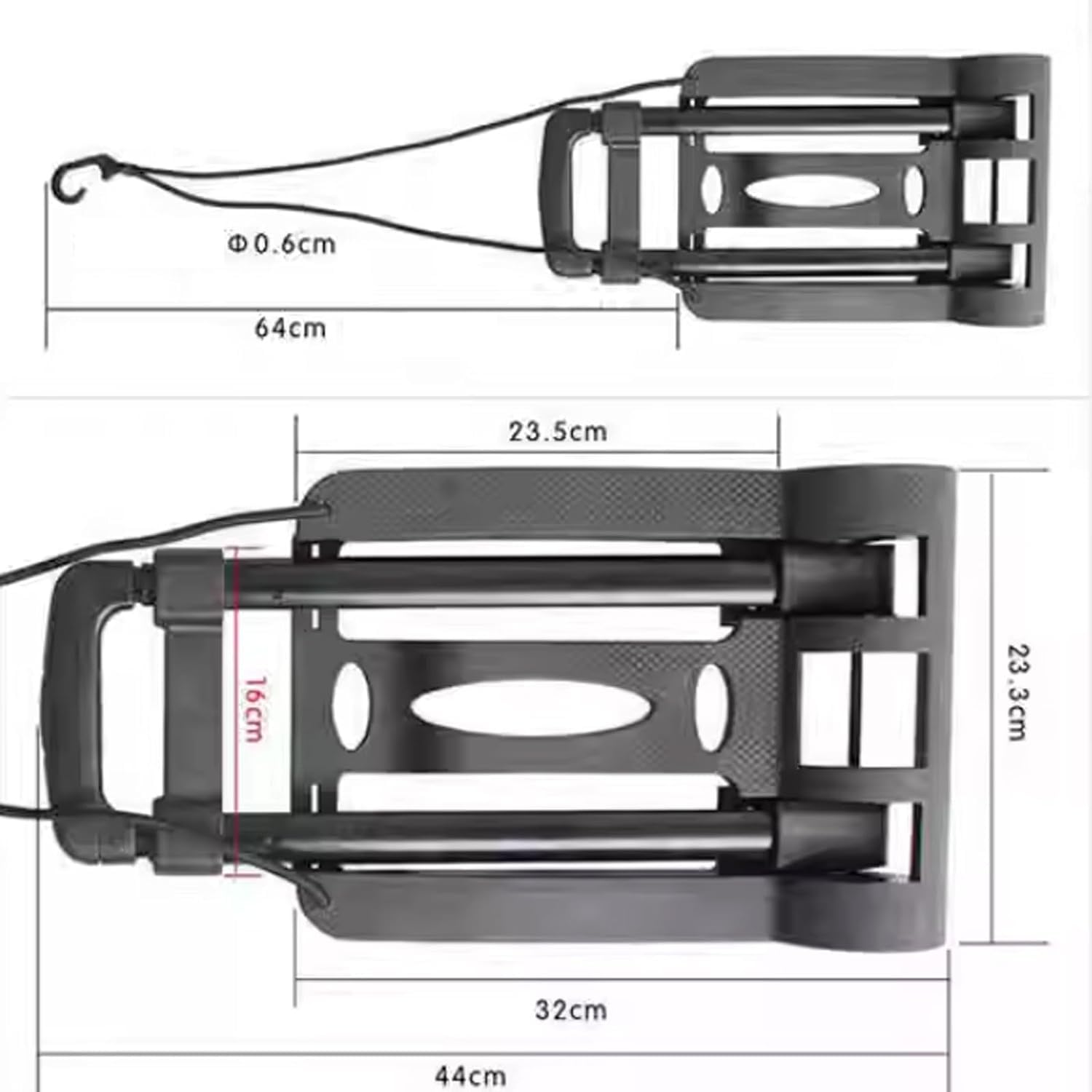 Platform Truck Platform Truck with 4 Wheels Flatbed Cart Metal Flat Handtruck 44cm *23.3cm Folding Push Cart Load 160lbs Moving Dolly Cart Reliable