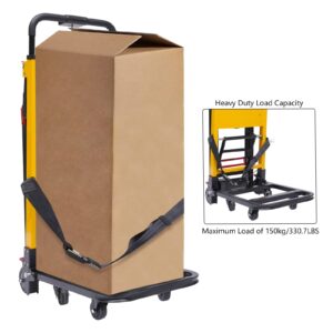 Electric Stair Climbing Hand Truck 330.7lbs 880lb Capacity Heavy Duty Stair Climing Cart for Family Moving Warehouse Logistics Distribution, 130W, 31.5 * 18.7 * 45.67in, Aluminum Alloy