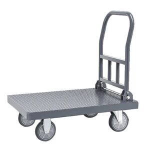 platform truck platform truck stainless folding push cart with 4 inch wheel flatbed cart load 300kg moving dolly cart light flat handtruck reliable