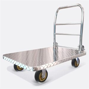 platform truck folding push cart steel flat handtruck with wheels platform truck load 350-500 kg moving dolly cart mute flatbed cart reliable