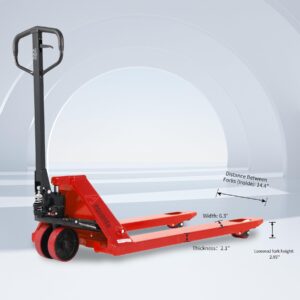 Aequanta Pallet Jack 5500 Lbs Capacity, 27" W x 48" L Forks, Heavy-Duty Manual Hand Pallet Truck