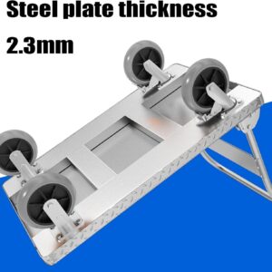 Platform Truck Folding Push Cart Steel Platform Truck with 360 Degree Swivel Wheels Flatbed Cart Load 800kg Flat Handtruck Moving Dolly Cart Reliable