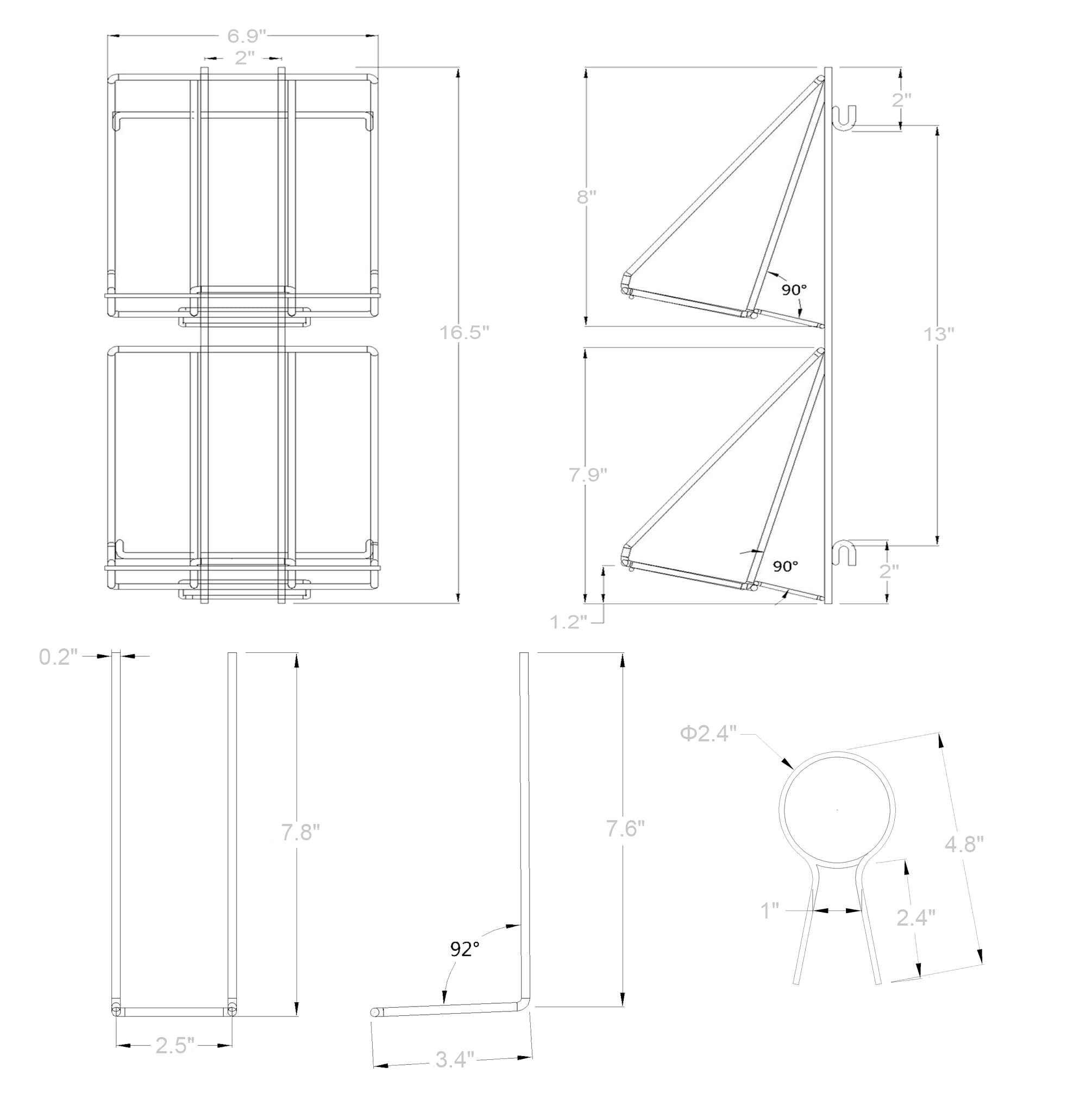 FixtureDisplays® DVD Book CD Spinner Rack Post Card Greeting Card Birthday Card Display.Pocket Size: 6.54"Wide X 7.5"High, 8 Pockets. 1113-BK28-NEW-2D