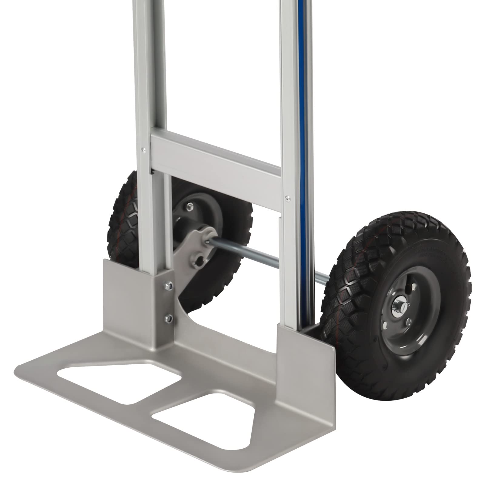 Aluminum Alloy Hand Truck - 500 lbs Capacity Heavy Duty Dolly with Horizontal Loop Handle with 9.8 inch Solid Rubber Tires - for Travel Moving Office (500 lbs)