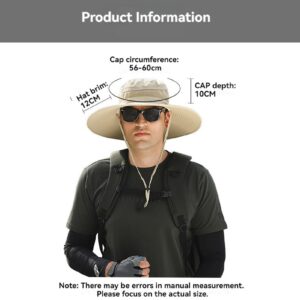 Kuniloda Sombrero Con Ventilador Solar, Wide Brim Solar Fan Hat, Hat with Solar Fan, Breathable, 3-Speed, Usb Charging (Dark gray,One Size)