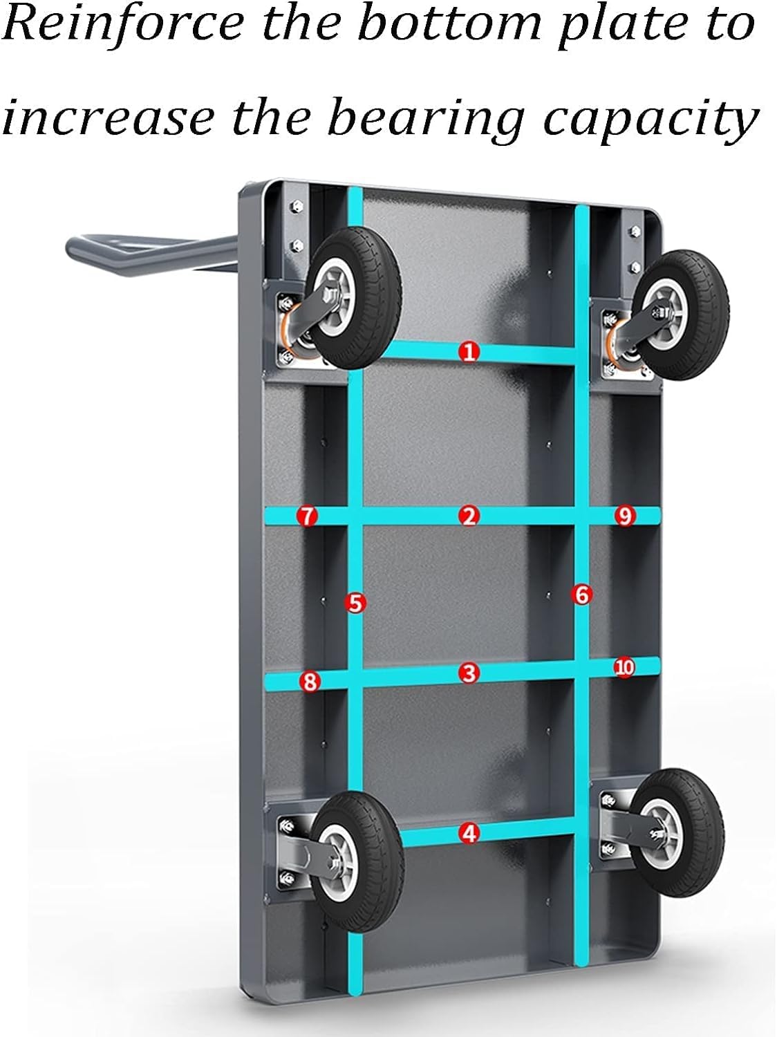 Platform Truck Platform Truck Metal Folding Push Cart with Wheels Flat Handtruck Load 500 Kg Moving Dolly Cart Portable Flatbed Cart Reliable