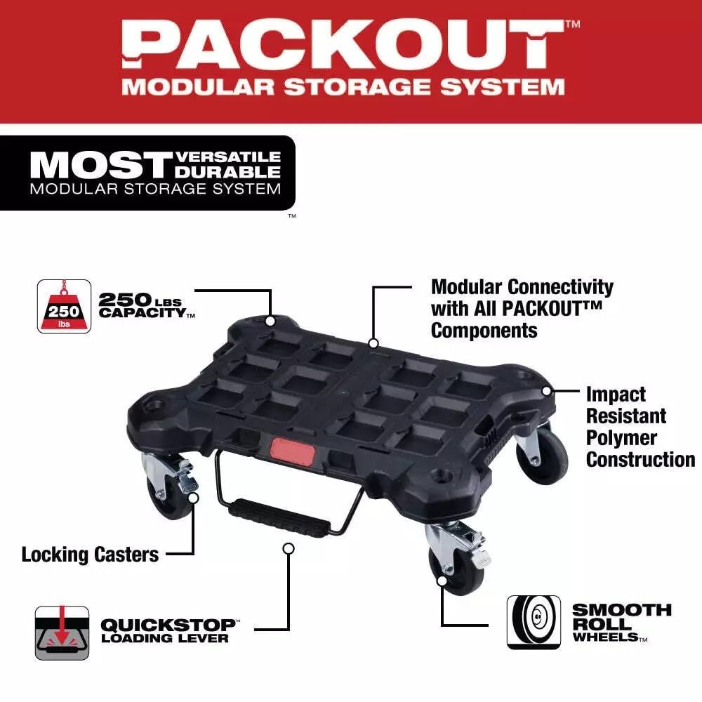 Generic 48-22-8410 Fits Milwaukee PACKOUT Dolly, Black