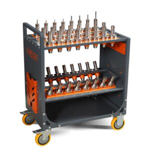 LYREIGN CNC Tool Holder Transfer Cart, Utility Carts Tool Organizers Storage Rack, CNC Trolley is Suitable for Warehouses Mechanic Factory Garage