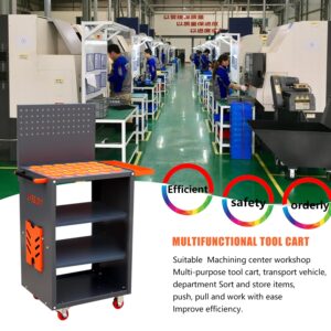 LYREIGN CNC Machine Tools Trolley for Storehouse Factory Garage, CNC Tool Milling Cutter Transfer Cart, Utility Carts Tool Organizers Storage Rack