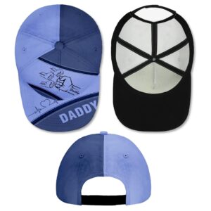 Custom Fist Bump Dad Grandpa Cap, Personalized Hat w/Names, for Dad Papa from Daughter Son,Baseball Cap (Classic, Style-01)