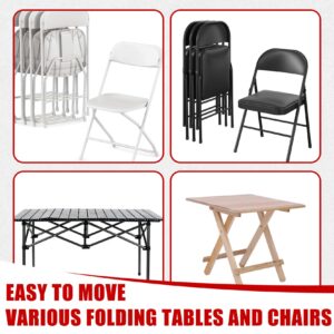 ZHAIUPON Folding Chair Dollies,Steel Folding Chair Storage Cart,L-Shaped Folding Chair Rack Trolley for Commercial,Home Kitchen,Flat Stacking Plastic Resin,Wood Chairs