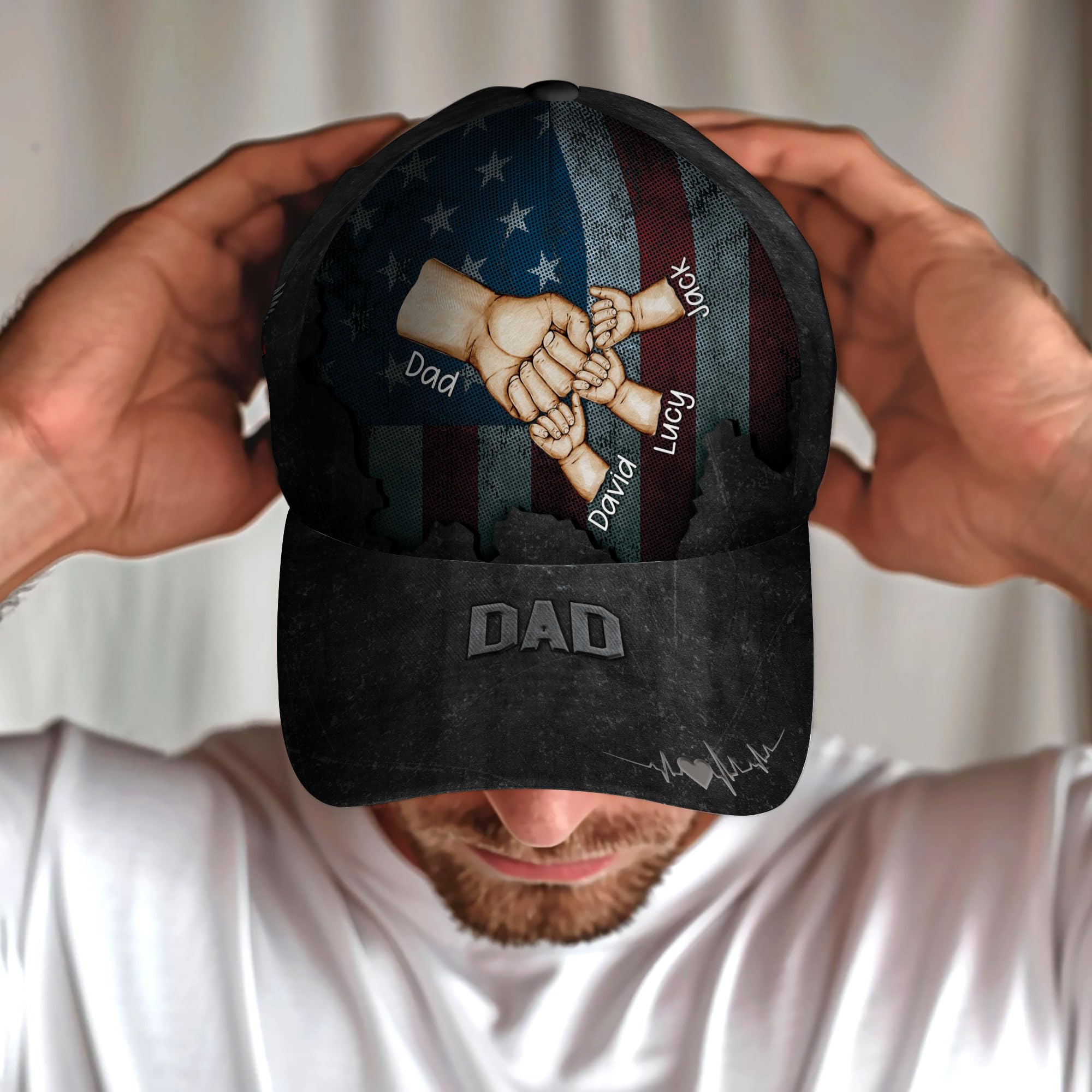 Personalized Fathers Day Hat, Fist Bump Hat, Personalized Daddy Hat, Custom Dad Hats, Customized Dad Hat 3