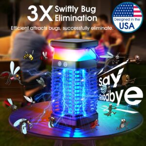 Bug Zapper Outdoor, Rechargeable & Portable Solar Bug Zapper Mosquito Zapper,123456789