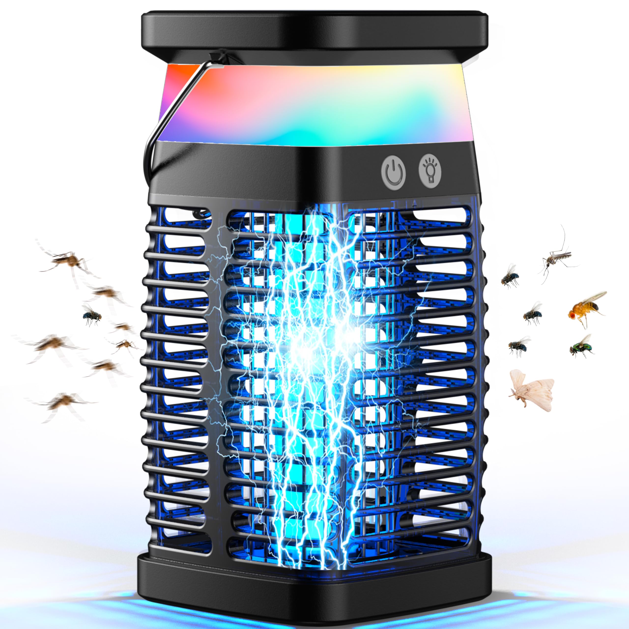 Bug Zapper Outdoor, Rechargeable & Portable Solar Bug Zapper Mosquito Zapper,123456789