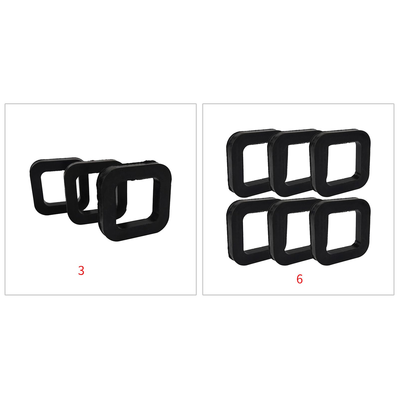 3Pcs/6Pcs Pads Hitch Receiver Pad for 2In Mounts Provide Cushion Reduce Rattle and Eliminate Noise Rubber Cushion Receiver and Mount Noise Reduction