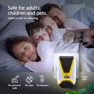 Ultrasonic Pest Control Repeller Plug in - Electromagnetic Pest Reject - Defender Repellent - Electronic Pest Control - Indoor Safe Device - Mosquito, Mice, Ant, Cockroach, Spider, Rat, Bug Insect