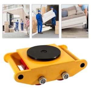 Dolly Skate Roller, 6T Industrial Mover Machinery Moving Skate with 360°Rotation Cap and 4 Rollers Heavy Duty Dolly Skates for Moving Equipment