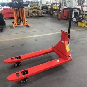 JIN YANG HU Scale Pallet Jack 5500lbs Capacity Manual Pallet Jacks with Digital Scale 45" X21"Fork Size, 1lb Readability Electronic Scale Hydraulic Pallet Truck