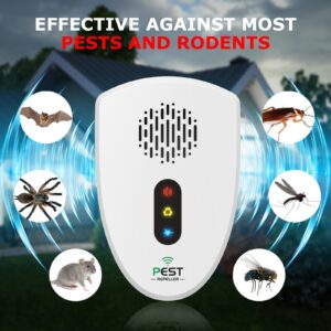 Ultrasonic Pest & Mouse Repeller, Indoor Pest Control, Ultrasonic Pest Repellent, Indoor Pest Control for Home, Kitchen, Office, Warehouse, Hotel, Three Mode Switching, 6 Packs