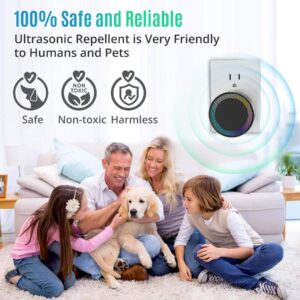 Ultrasonic Pest Repellent Indoor, Pest Control Ultrasonic Plug in 4 Packs, X-PEST Mouse Repellent-Electronic Rodent Deterrent, Efficient Pest Control for Fly Insect/Mice/Rat/Roach/Bug/Spider