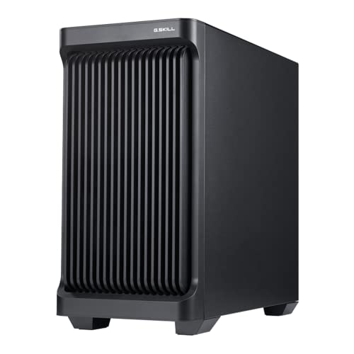 G.SKILL LT1 mATX Case with Tempered Glass Side Panel, Front Grill for Optimized Airflow - Black (GC-TKGW1-LT1)