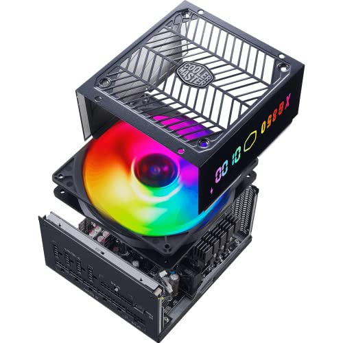 Cooler Master XG850 Plus Platinum ARGB Fully Modular, 850W, Built-in Information Display Panel, ARGB 135mm Silent Fan, Intel ATX 12V Ver 2.53, 100% Japanese Capacitors (MPG-8501-AFBAP-XUS)