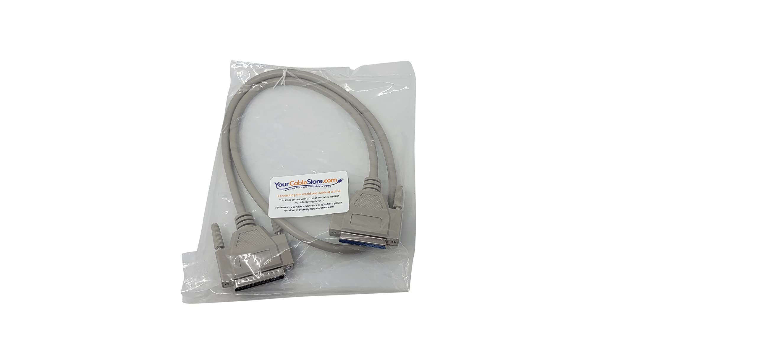 Your Cable Store 3 Foot DB25 25 Pin Serial Port Cable Male/Female RS232